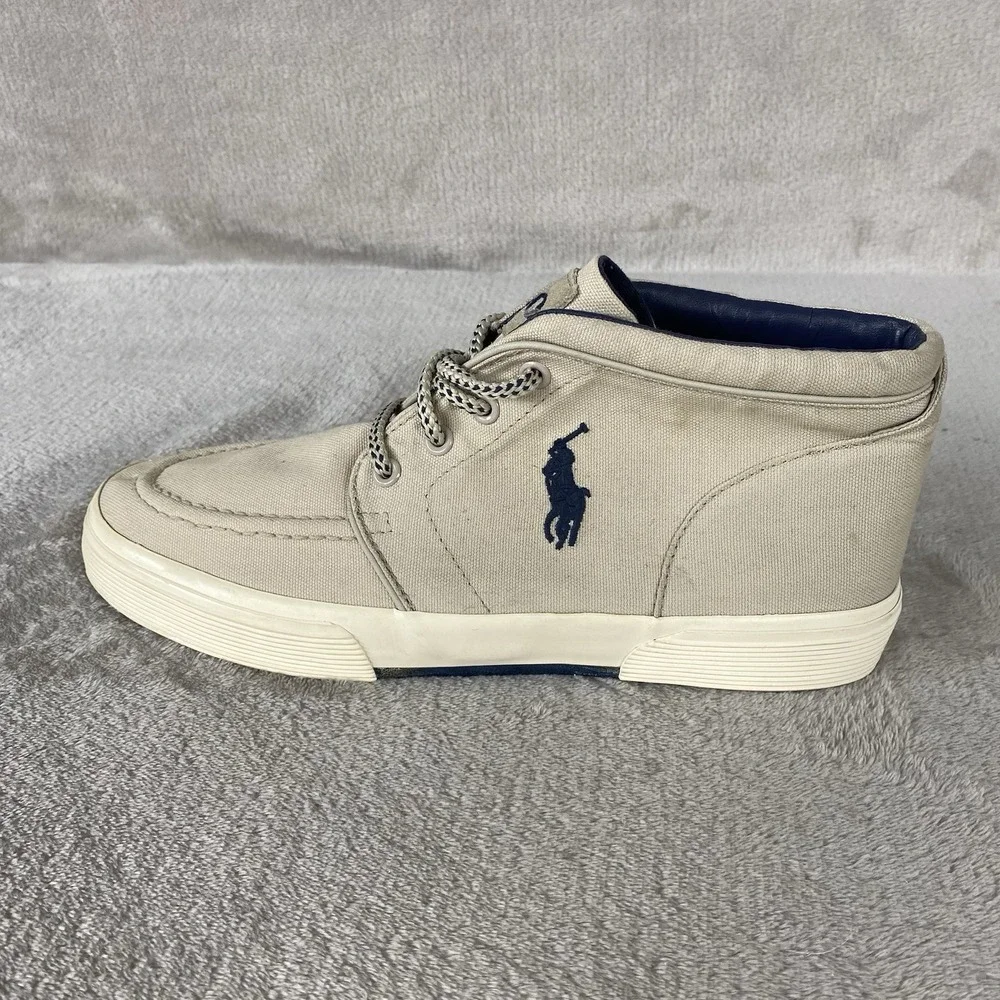 Polo Ralph Lauren Shoes Mens Federico Size Khaki Classic Chukka High Sneaker NEW